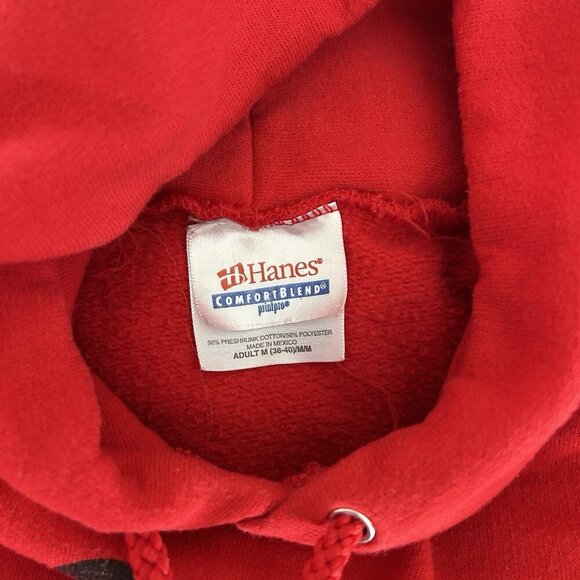 Vintage 90s Mickey Mouse Disney Pullover Hoodie Womens Medium M Red Hanes - Picture 5 of 6